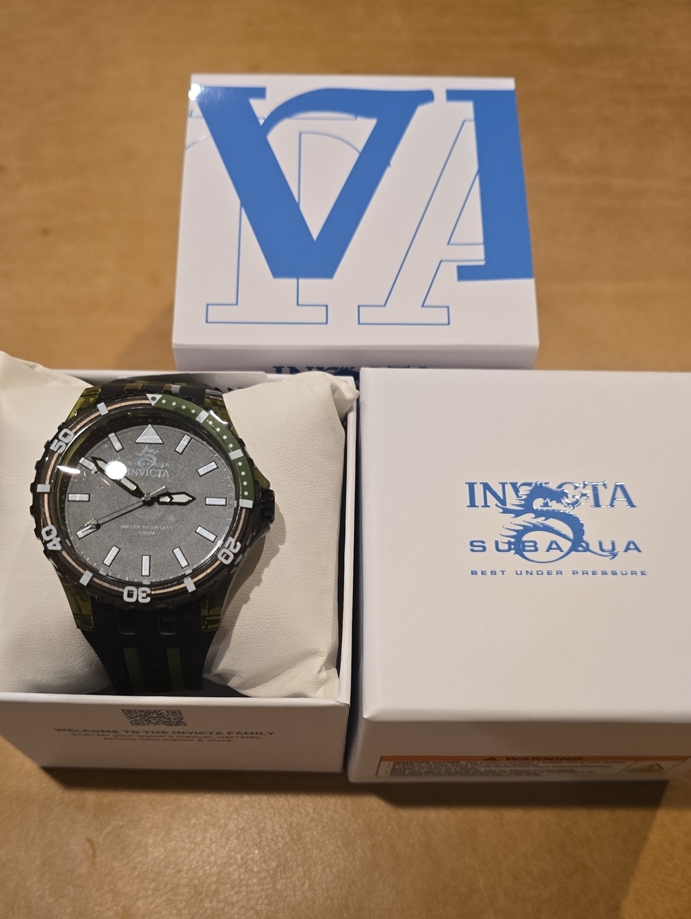 Invicta Subaqua Watch in Green, Black & Gray 44mm